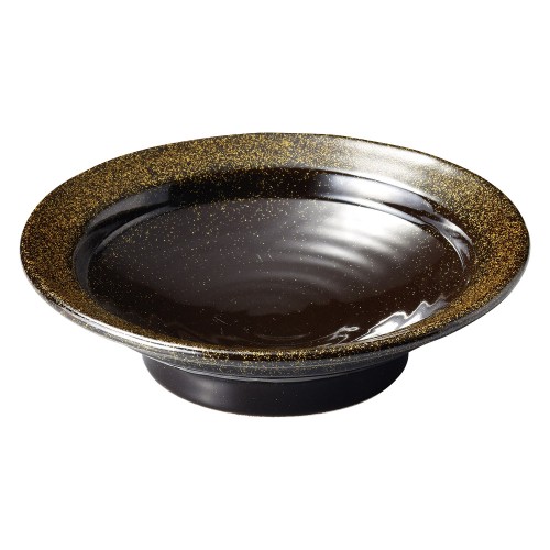 76261-461 金彩天目 (リム付)6.0高台丸皿|業務用食器カタログ陶里30号