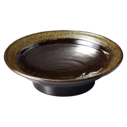 76262-461 金彩天目 (リム付)7.5高台丸皿|業務用食器カタログ陶里30号