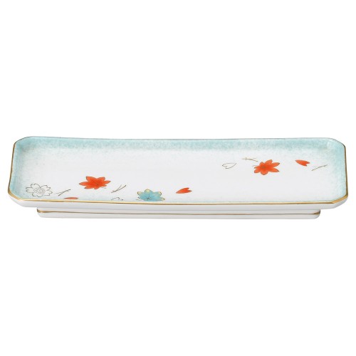 76708-331 ひすい吹吉祥(強化) 四ツ切付出皿(小)|業務用食器カタログ陶里30号