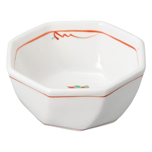 76813-051 赤絵花紋 八角小鉢(大)|業務用食器カタログ陶里30号