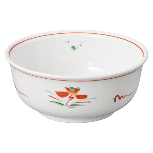 76823-051 赤絵花紋 6.0多用丼|業務用食器カタログ陶里30号