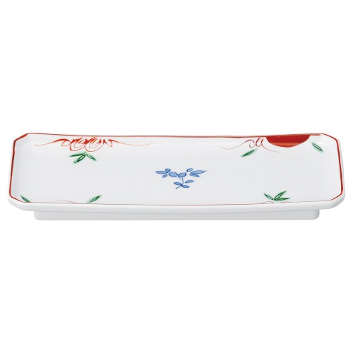 76858-181 染錦春日(強化) 四ツ切付出皿|業務用食器カタログ陶里30号