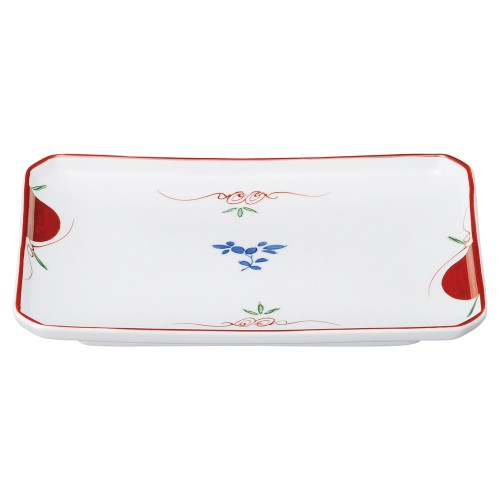 76859-181 染錦春日(強化) 四ツ切焼物皿|業務用食器カタログ陶里30号