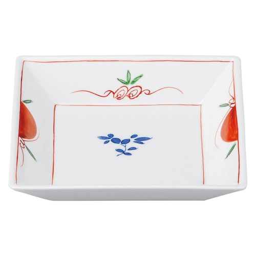 76864-181 染錦春日(強化) 正角向付|業務用食器カタログ陶里30号