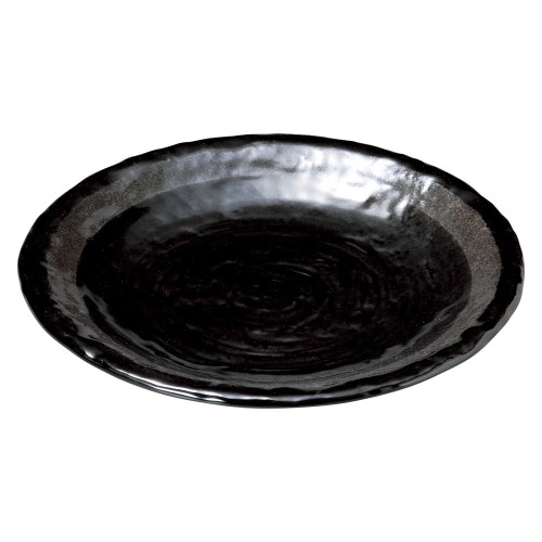 77355-281 銀彩黒 石目9.0皿|業務用食器カタログ陶里30号