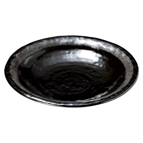 77356-281 銀彩黒 石目10.0皿|業務用食器カタログ陶里30号