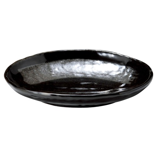 77367-281 銀彩黒 小判皿|業務用食器カタログ陶里30号