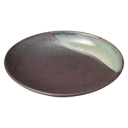 77553-411 ブルー鉄釉 丸5.0皿|業務用食器カタログ陶里30号