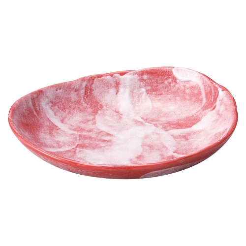 77652-671 赤楽 6.0楕円皿|業務用食器カタログ陶里30号