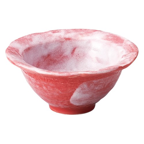 77655-671 赤楽 輪花小鉢|業務用食器カタログ陶里30号