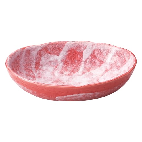 77668-671 赤楽 楕円小鉢|業務用食器カタログ陶里30号