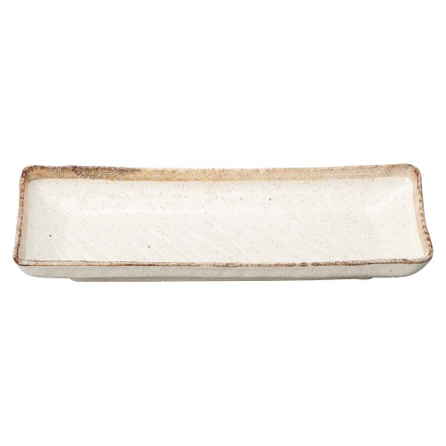 77769-181 志野粉引 深口長皿|業務用食器カタログ陶里30号