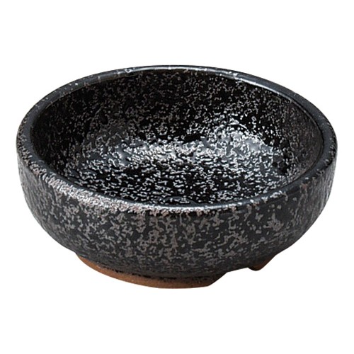 77958-451 黒ちらし(強化) 三つ足丸千代口|業務用食器カタログ陶里30号