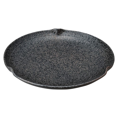 77970-451 黒ちらし(強化) 三つ押9.0皿|業務用食器カタログ陶里30号