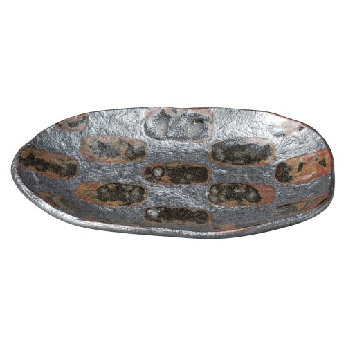 78066-311 黒市松 楕円取皿|業務用食器カタログ陶里30号
