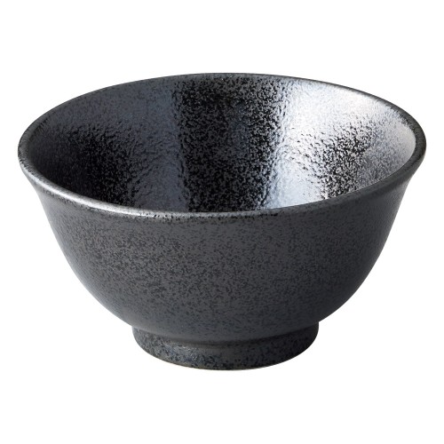 78354-641 美濃粉引(黒) 黒反深口5.5丼|業務用食器カタログ陶里30号