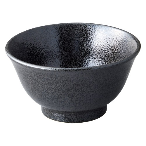 78356-641 美濃粉引(黒) 黒反深口6.3丼|業務用食器カタログ陶里30号