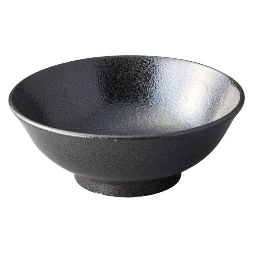78357-641 美濃粉引(黒) 黒20㎝丼|業務用食器カタログ陶里30号