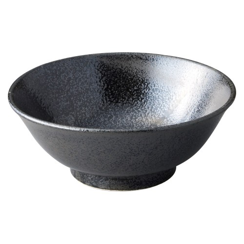 78358-641 美濃粉引(黒) 黒21㎝丼|業務用食器カタログ陶里30号