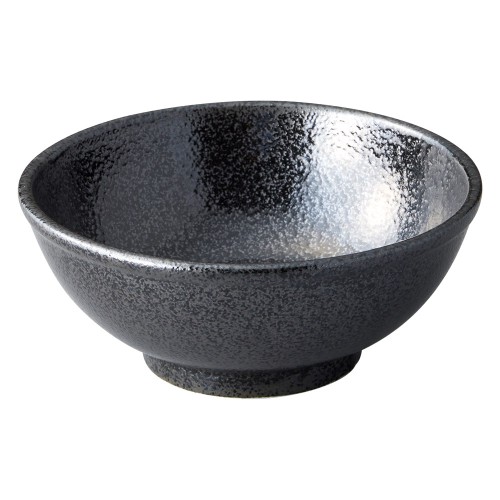 78360-641 美濃粉引(黒) 黒16㎝ボール|業務用食器カタログ陶里30号