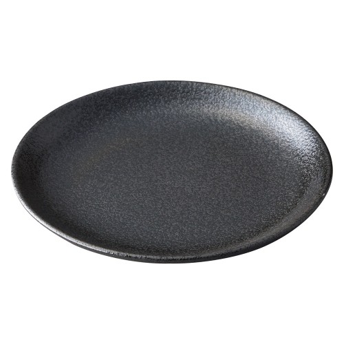 78372-641 美濃粉引(黒) 黒19㎝皿|業務用食器カタログ陶里30号