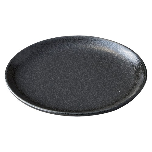 78373-641 美濃粉引(黒) 黒21㎝皿|業務用食器カタログ陶里30号