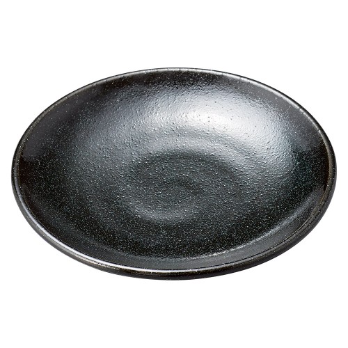 78551-411 黒オリベ 丸4.0皿|業務用食器カタログ陶里30号