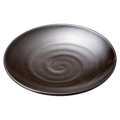 78553-411 黒オリベ 丸6.0皿|業務用食器カタログ陶里30号