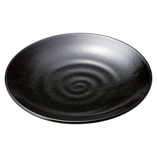 78554-411 黒オリベ 丸7.0皿|業務用食器カタログ陶里30号