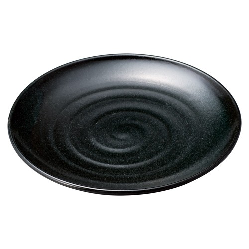 78556-411 黒オリベ 丸9.0皿|業務用食器カタログ陶里30号