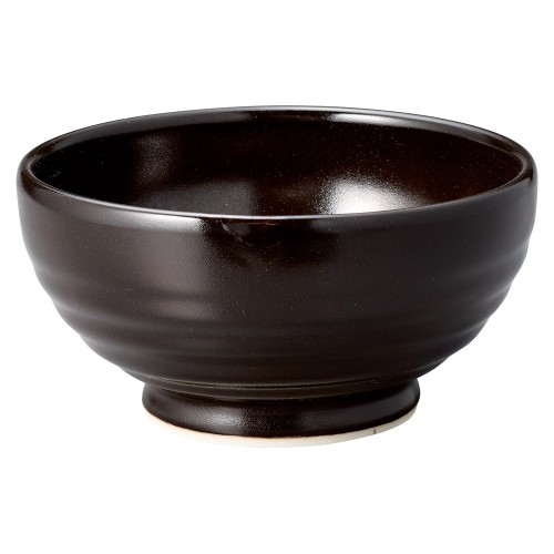 78564-411 黒オリベ 釜揚6.0丼|業務用食器カタログ陶里30号