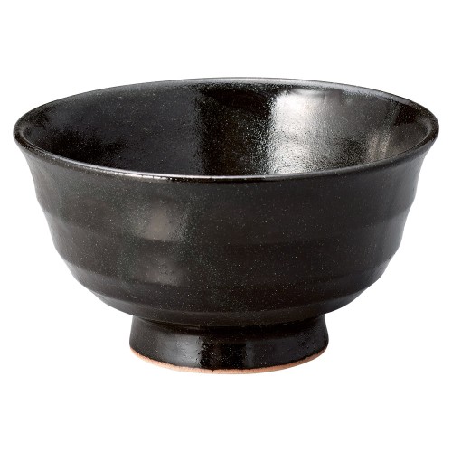 78565-411 黒オリベ 深口5.5丼|業務用食器カタログ陶里30号