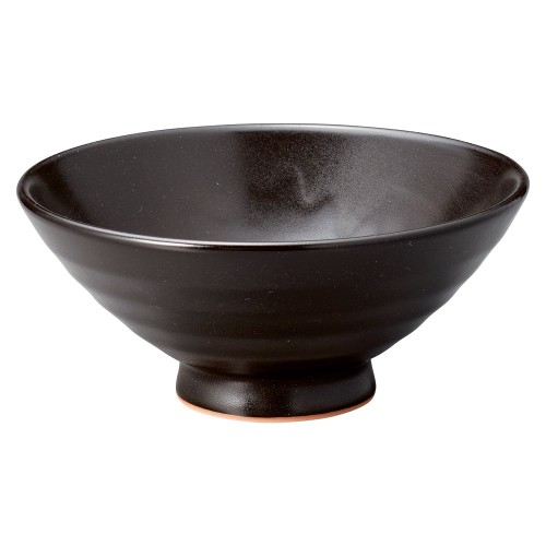 78566-411 黒オリベ のり茶の身丼|業務用食器カタログ陶里30号