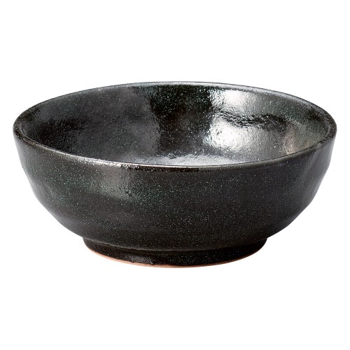 78567-411 黒オリベ 玉割|業務用食器カタログ陶里30号