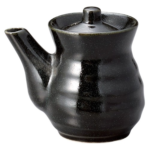 78573-411 黒オリベ しょう油入(大)|業務用食器カタログ陶里30号