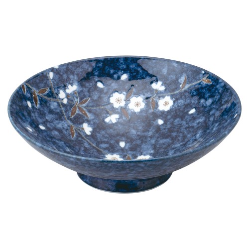 79415-611 ナス紺桜 8.0盛鉢|業務用食器カタログ陶里30号