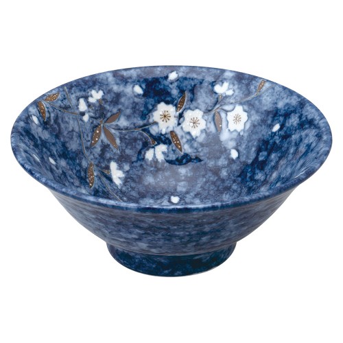 79417-611 ナス紺桜 6.5そば丼|業務用食器カタログ陶里30号