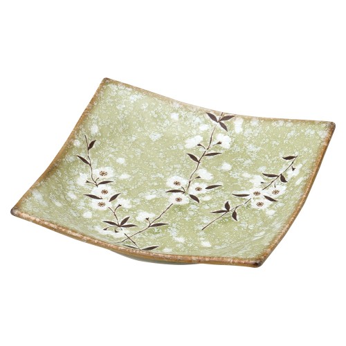 79508-611 ヒワ桜 手引正角5.5皿|業務用食器カタログ陶里30号