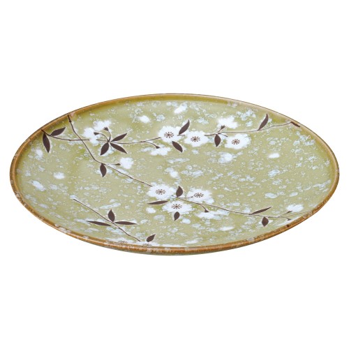 79511-611 ヒワ桜 8.0皿|業務用食器カタログ陶里30号