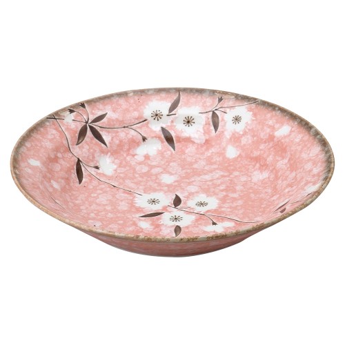 79556-611 ピンク桜 三ツ輪カレー皿|業務用食器カタログ陶里30号