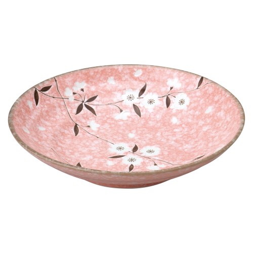 79557-611 ピンク桜 三ツ輪7.5めん皿|業務用食器カタログ陶里30号