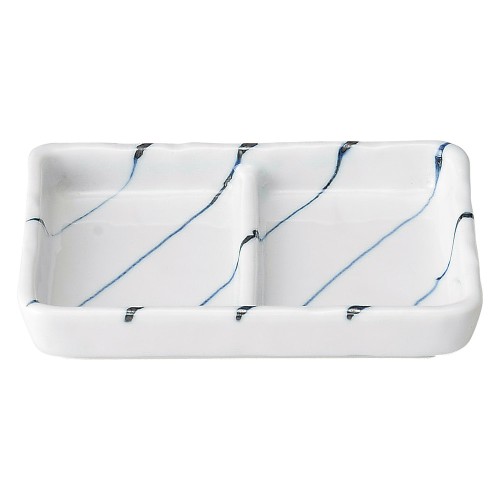 79819-311 ストライプ 二品皿|業務用食器カタログ陶里30号