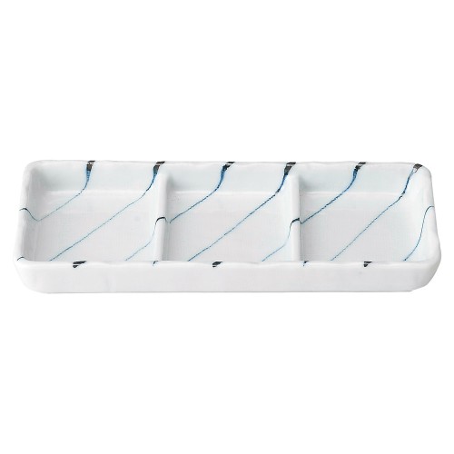 79820-311 ストライプ 三品皿|業務用食器カタログ陶里30号