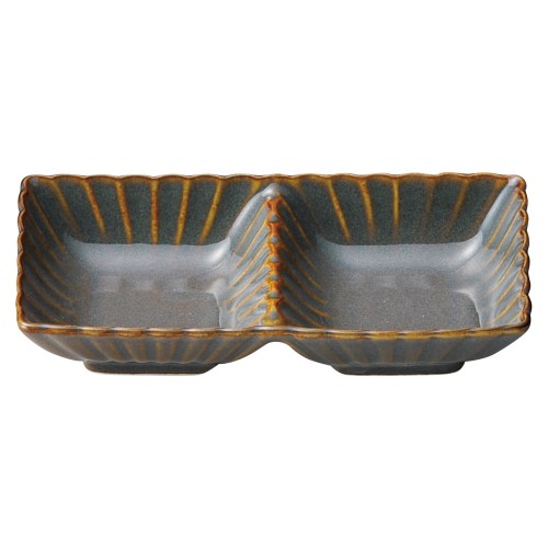 80265-461 かすみ山藍 2連皿|業務用食器カタログ陶里30号