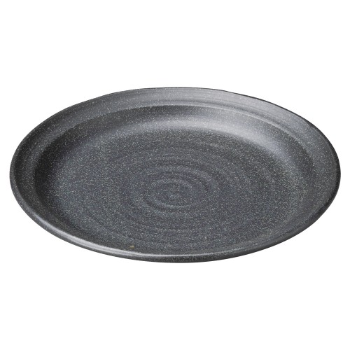 80376-461 鉄黒 リム付8.5丸皿|業務用食器カタログ陶里30号