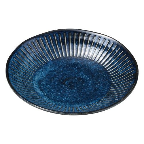 80463-461 色釉撥水十草海碧 和軽5.0皿|業務用食器カタログ陶里30号