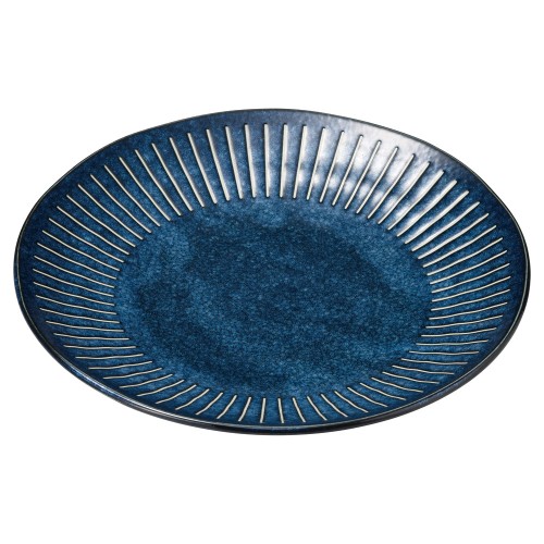 80465-461 色釉撥水十草海碧 和軽8.0皿|業務用食器カタログ陶里30号