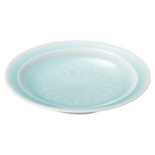 80868-521 青白磁 菊見込6.5皿|業務用食器カタログ陶里30号