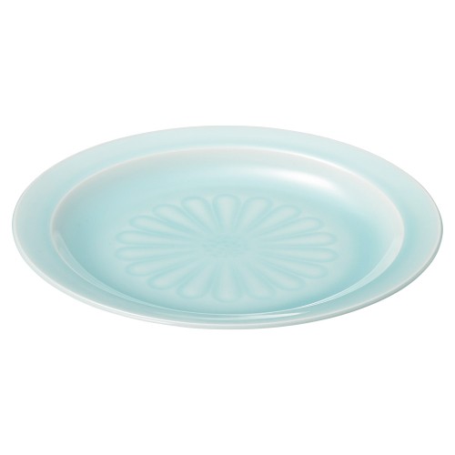 80872-521 青白磁 菊見込10.0皿|業務用食器カタログ陶里30号