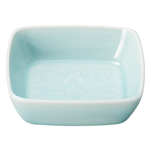 80873-521 青白磁 ボタン角刺身鉢|業務用食器カタログ陶里30号